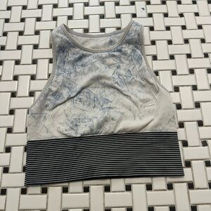 lululemon athletica Marble Blue and White Tank Top